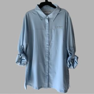 Women’s Columbia Meadowgate Long Sleeve Shirt In Blue